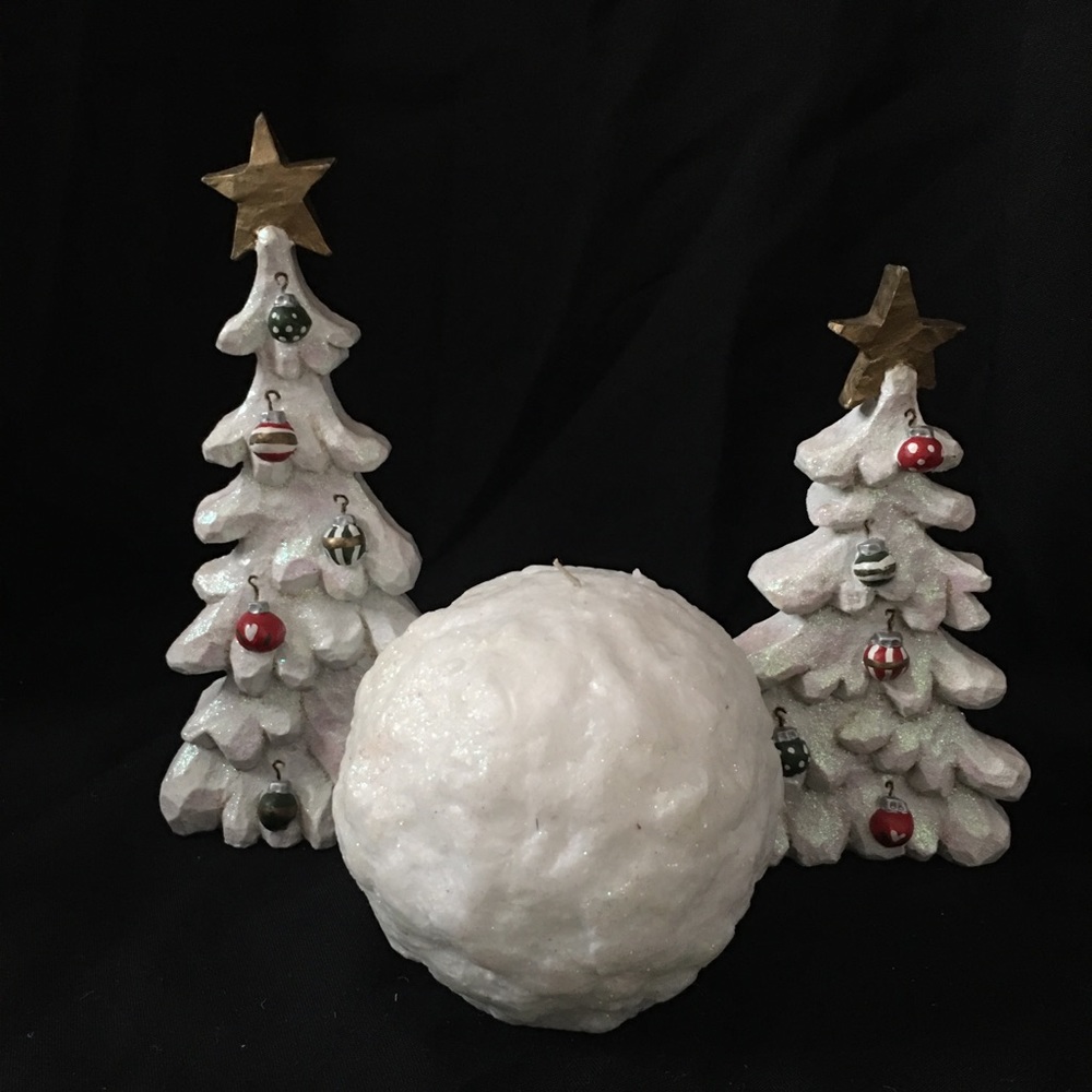 Trees and candle (snowball)